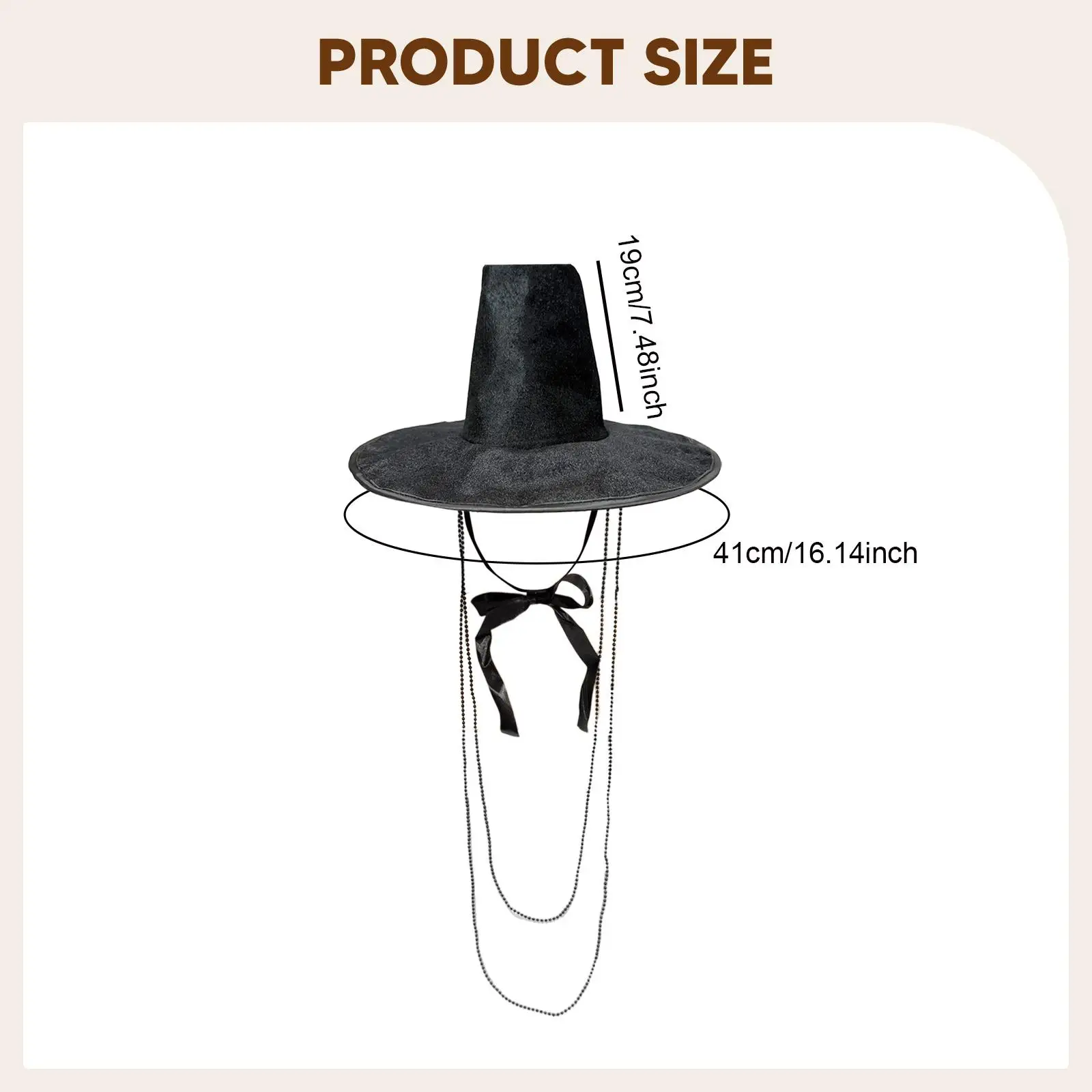 Cappello a cilindro stile coreano Copricapo cosplay tradizionale Prop Decorazione cerimoniale Berretto novità per uomo Cappello per performance sul palco Vestire