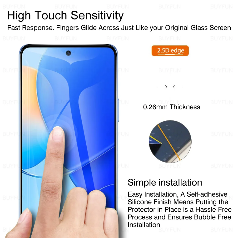 กล้องเลนส์ป้องกันฟิล์มสำหรับ Huawei Nova 9 SE หน้าจอกระจกนิรภัยสำหรับ Hauwei Nova9 SE 9SE 6.78 "ความปลอดภัย Protector
