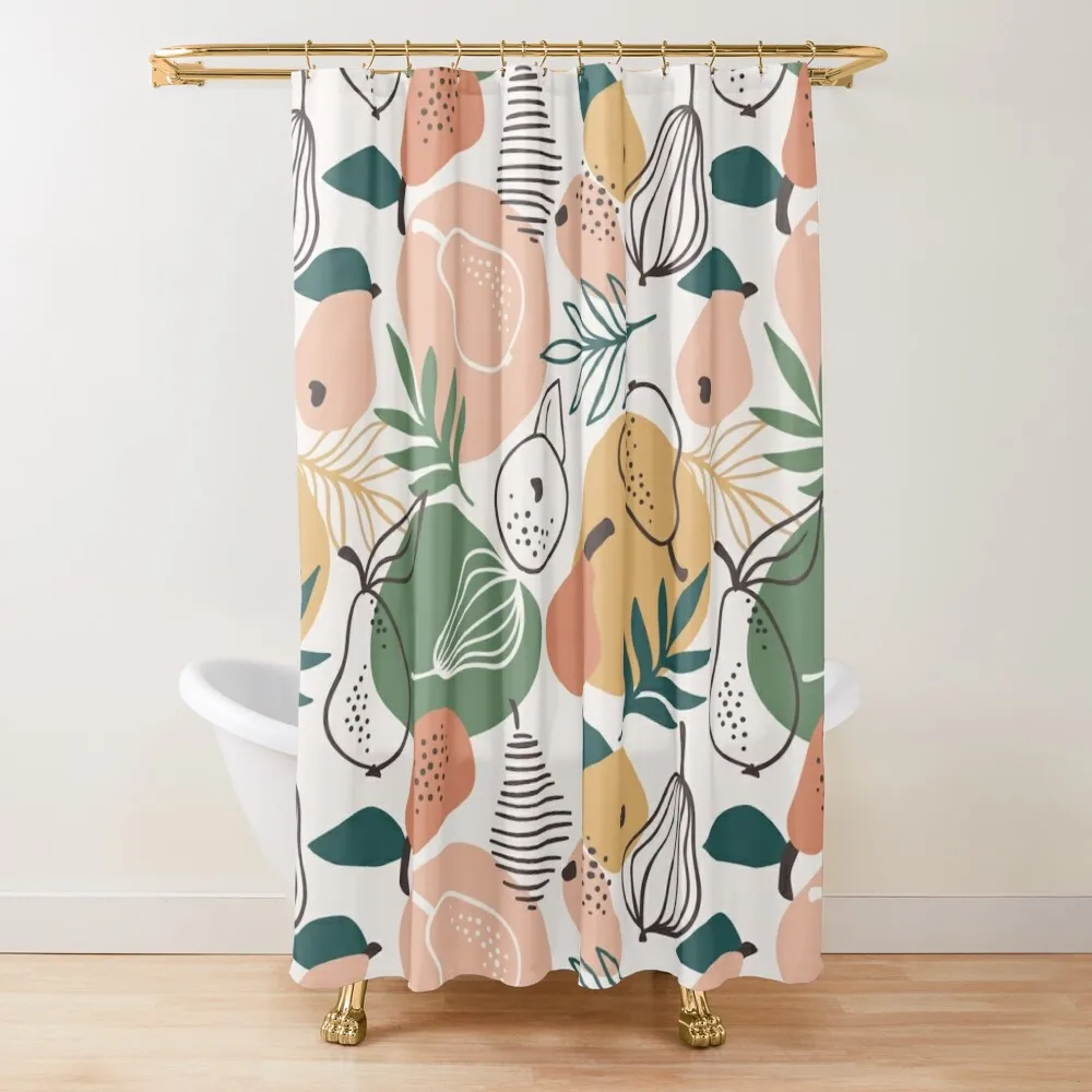 

Plants x Fruits Shower Curtain Elegant Bathroom Shower For Bathroom Set Shower Bath Curtain