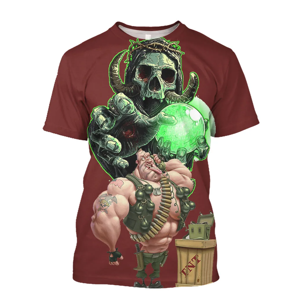 Jumeast Drip Skeleton 3D Graphic T Shirts Street Dance Drill Hip Hop Printed T Shirt Baggy Horror Skull Clothing Streetwear Tops