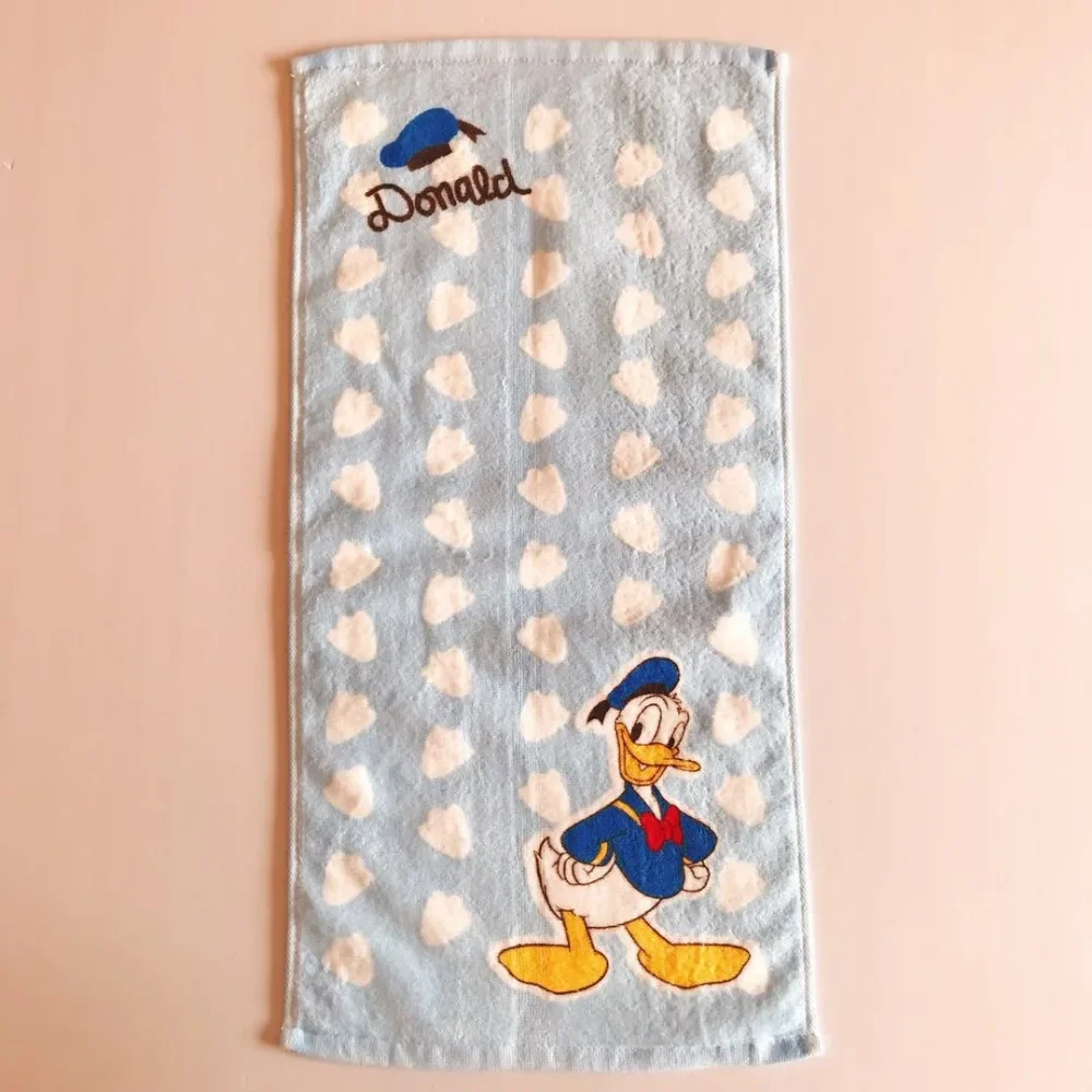 Disney Towel Cartoon Cotton Children Kids Boy Girl Adult Face Towel Minnie Mickey Mouse Donald Duck  Water Absorbing 25x50cm