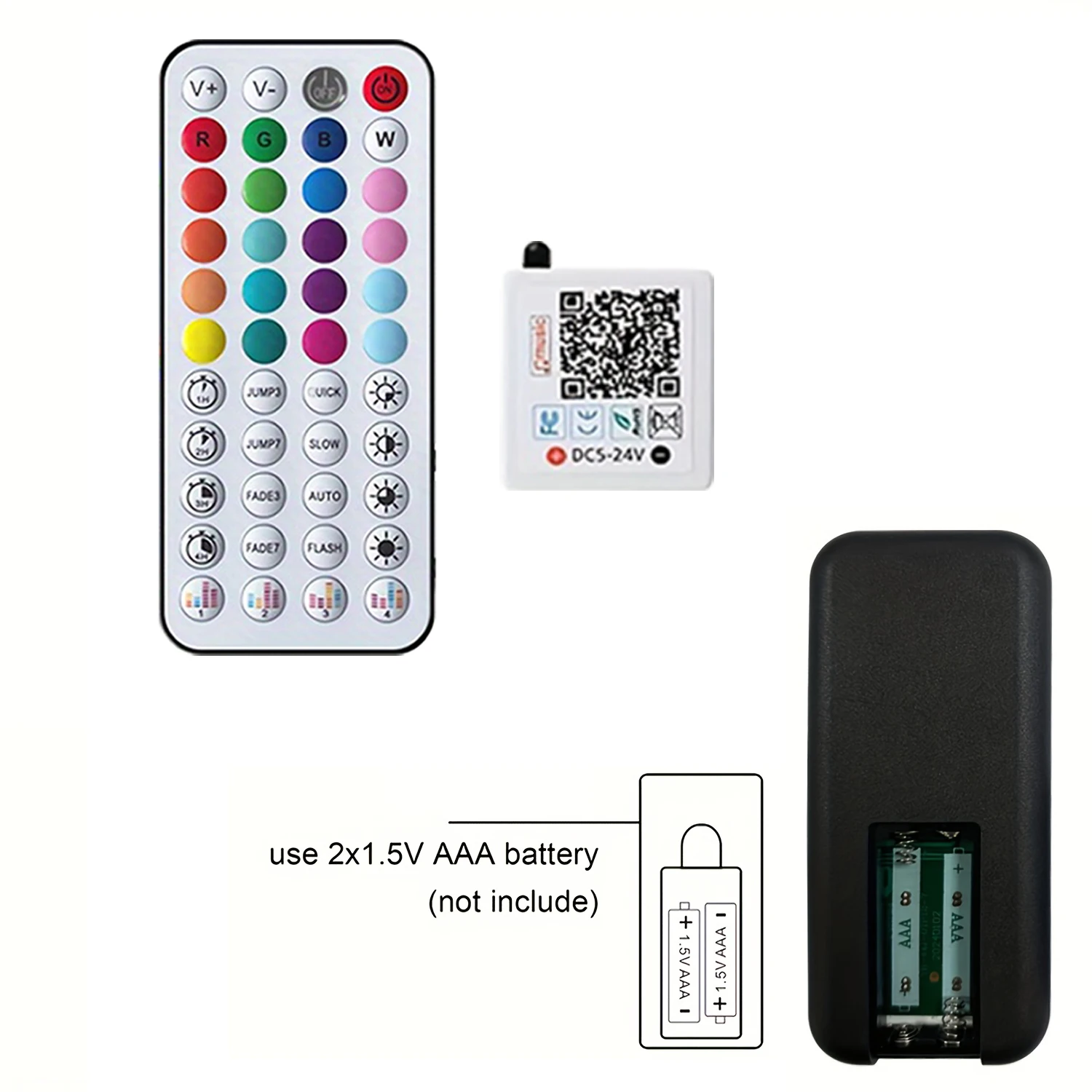 LED Strip Controller for 24V RGB Led Strip  Music Sync & APP & IR Controller
