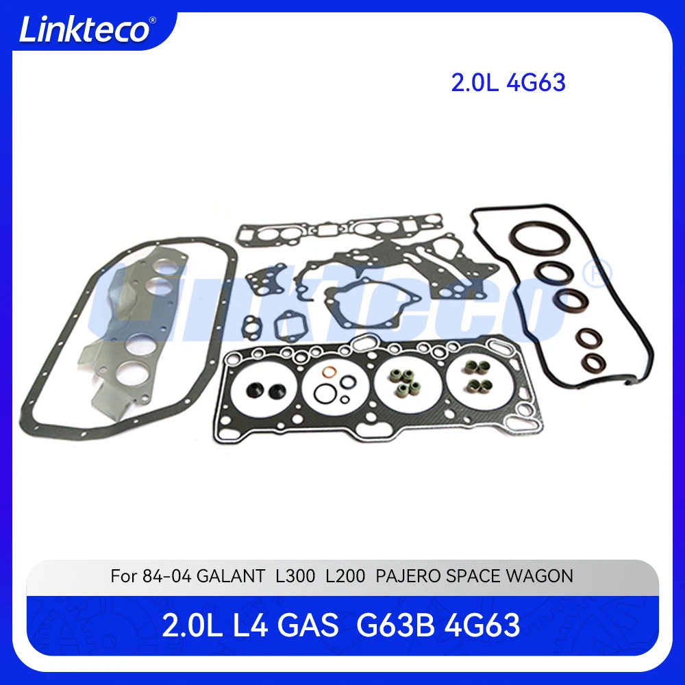 Engine Cylinder Head Full Gasket Det Fit 2.0 T L L4 GAS For 84-04 MITSUBISHI GALANT L300 L200 PAJERO SPACE WAGON G63B 4G63 2.0L