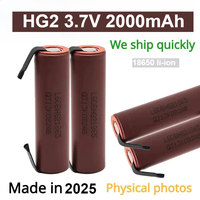 For LG Original HG2 2000mAh battery 3.6v 18650 battery with strips soldered battery for screwdrivers high current+DIY Li-ion