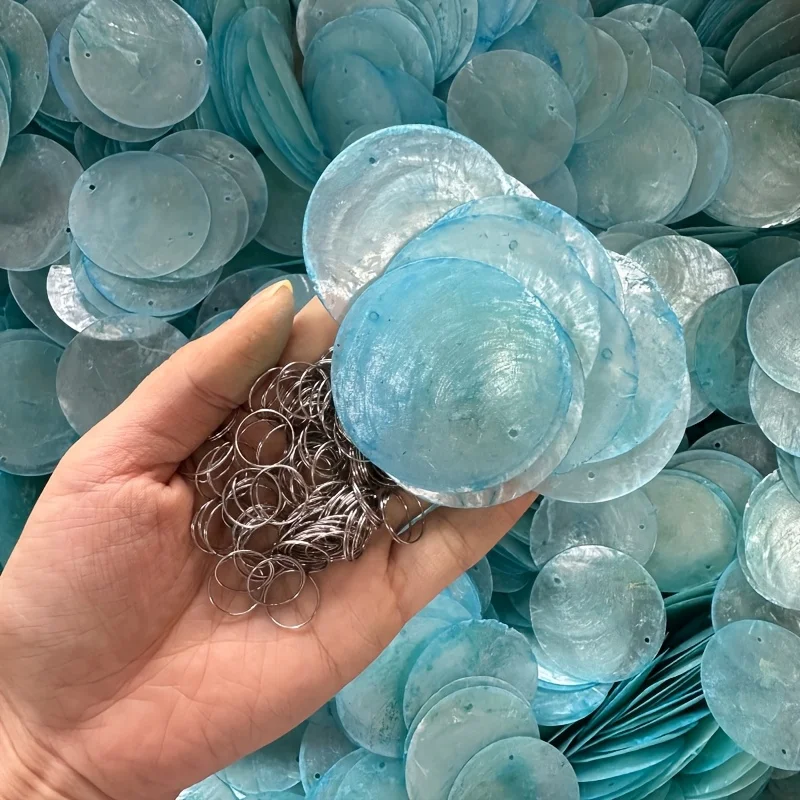 2027 HOT Sea Shell Wind Chimes for Outside for Christmas Holiday Summer Beach Gift Home Housewarming Garden Decor (Blue)