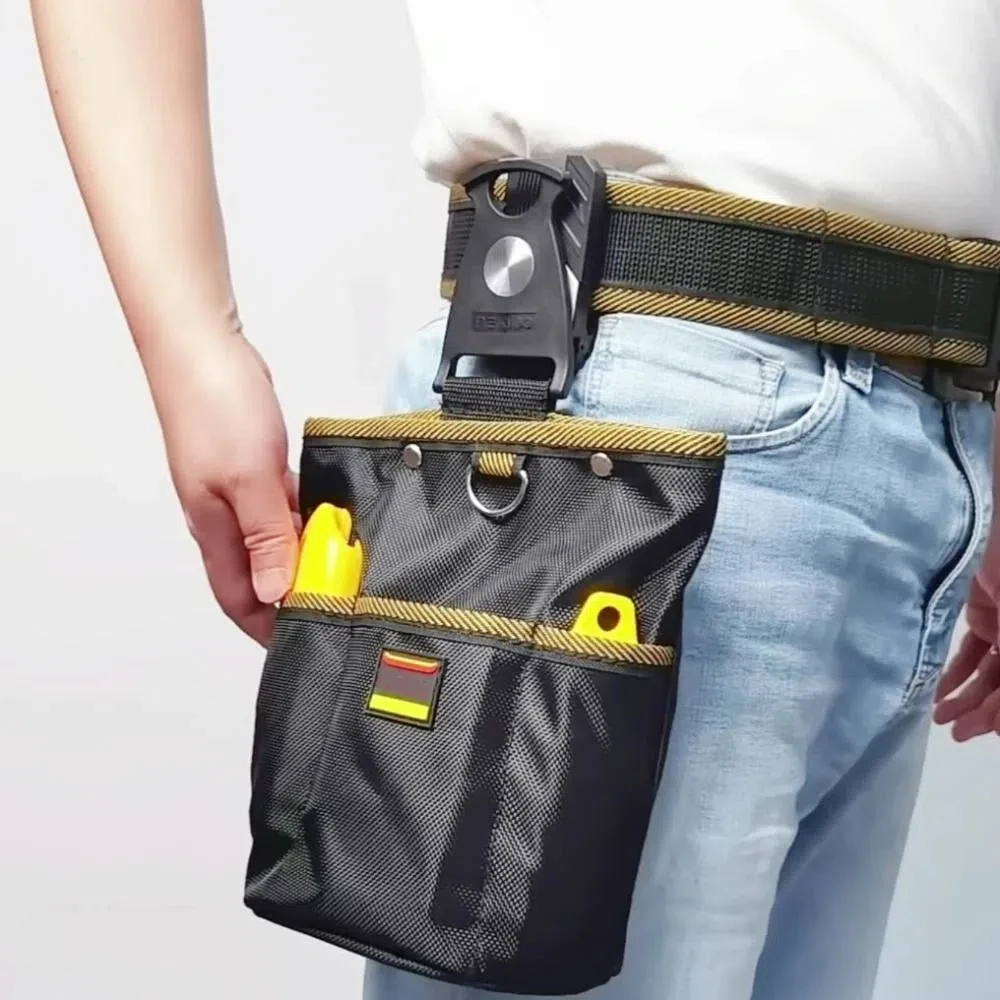 

Waist Hanging Nylon Tool Waist Bag Waterproof Quick Release Electrician Tools Storage Bag Removable Waist Pockets Nail Bag