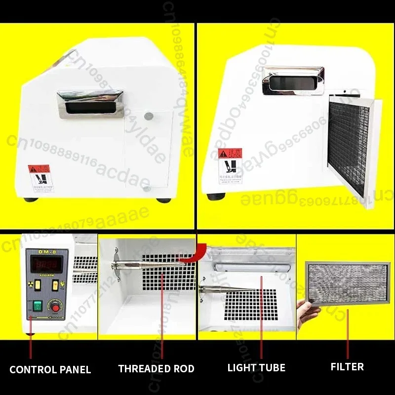 

Jewelry cloth wheel polishing machine DM-8 desktop grinding adjustable speed variable frequency vacuum cleaning cloth wheel