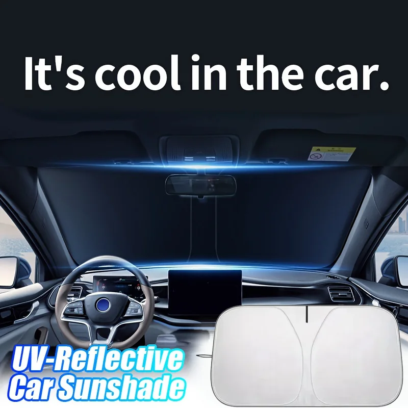 New Car Sun Shade Cover Before Windshield Sun Protection Sunshade Heat-Isolation Auto UV-Reflective Curtains Foldable Storage