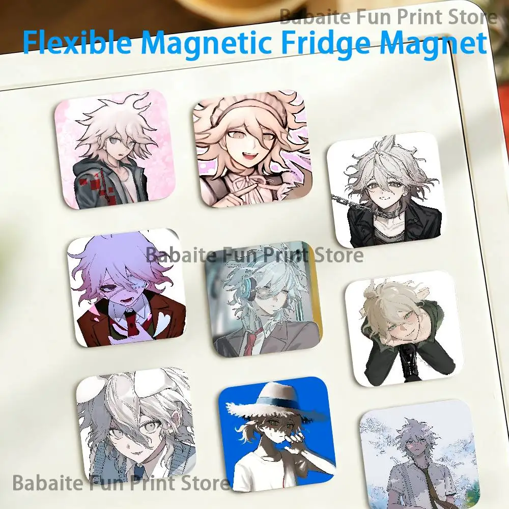 Nagito Komaeda Soft Magnetic Refrigerator Magnets 55mm Personalized for DIY Kitchen Office Decorative