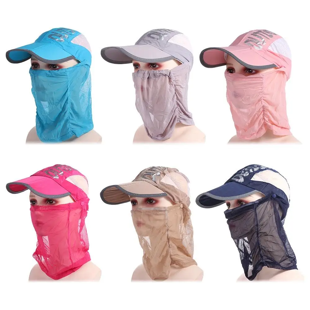 Shawl Hats Neck Protection Neck Protection Sun Cap Quick Drying Removable Face Shield Cap UV Protection Windproof Sun Hat Riding