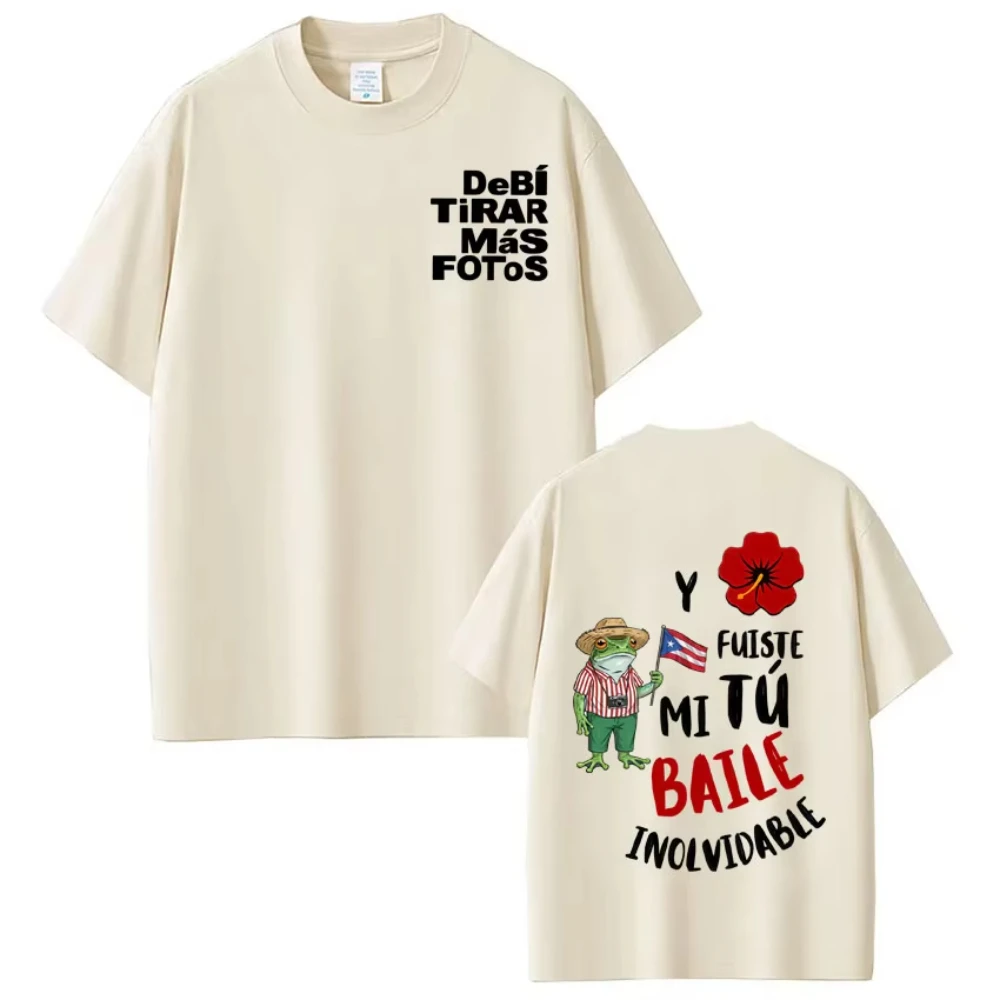 Rapper Bad Bunny Tour 2026 Graphics T-Shirt Men's Women Vintage T Shirts Short-sleeved Unisex Cotton Hip-hop Aesthetics T-shirts