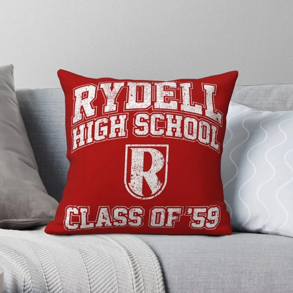 Rydell High School Class Grease Pillowcase Polyester Linen Velvet Printed Zip Decorative Pillow Case Room Cushion Cover