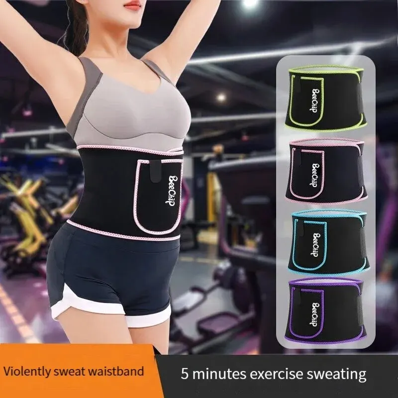 Waist Trimmer for Women and Men Sweat Band Waist Trainer for High-Intensity Training & Workouts