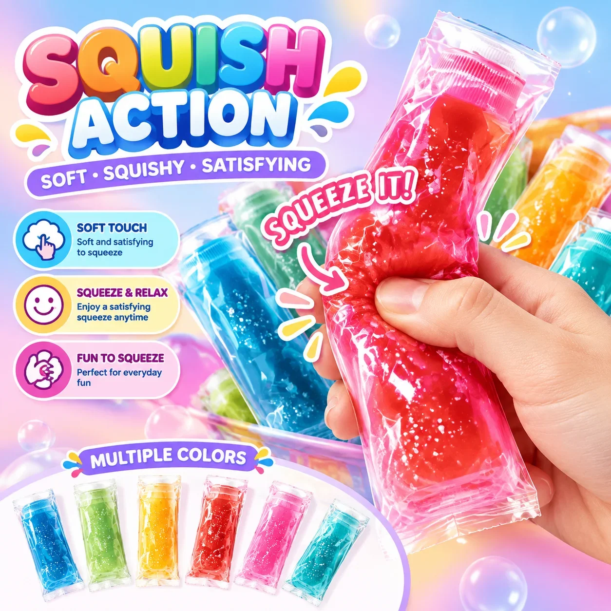 Vaseline Toothpaste Squishy Toy Transparent Fruit Stress Relief Slow Rising Squeeze Decompression Toy Cross Border Hot Sell