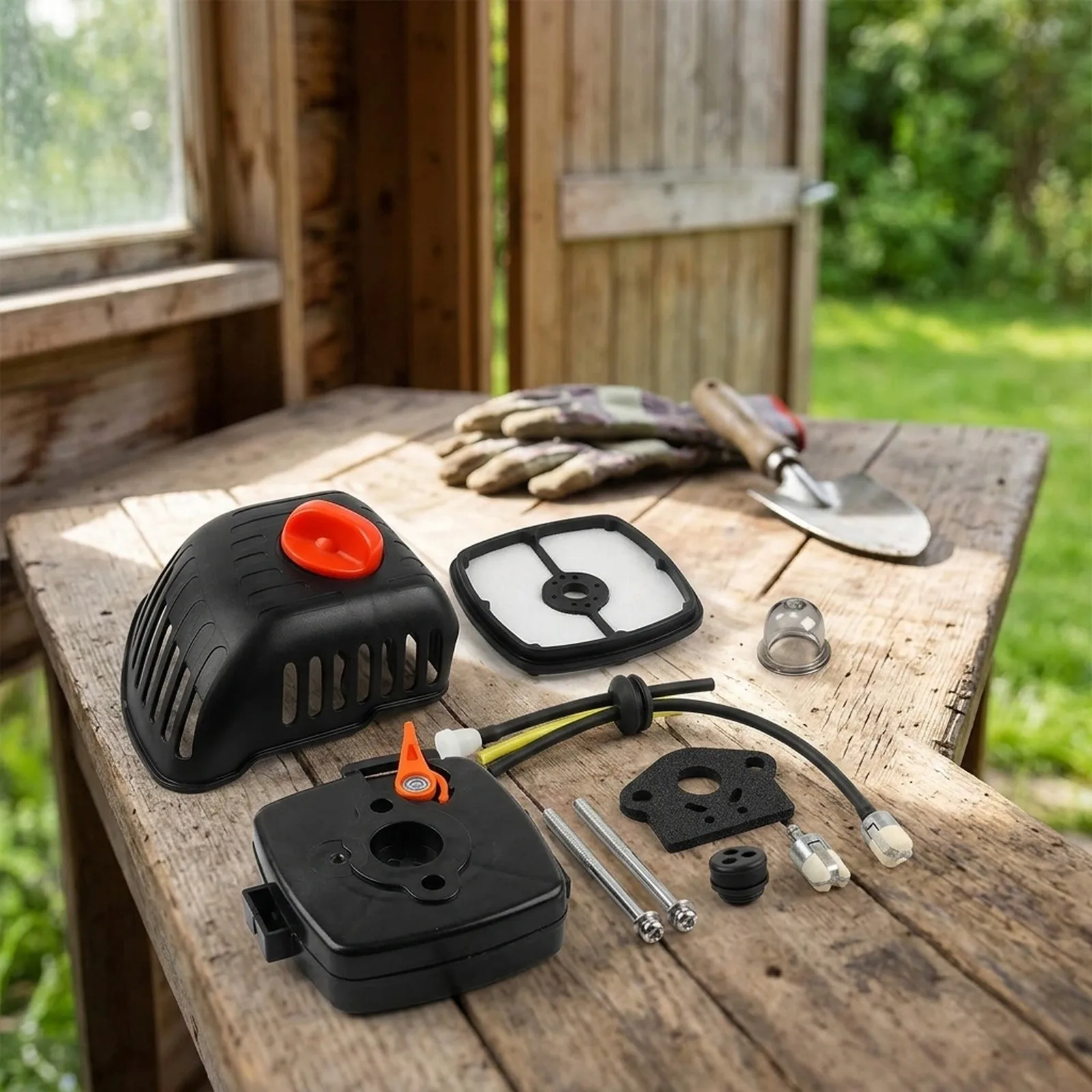 For Brush Cutter Fuel System Maintenance for Air Filter Cover Kit Garden Tool Repair Comprehensive Replacement Components