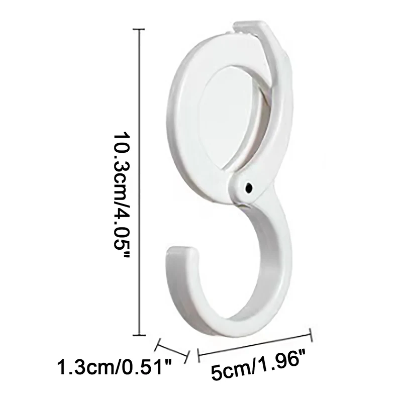 가정용 주방 플라스틱 심플 후크 난간 후크, 옷장 후크, 옷 모자 타이 보관 S 후크, 10*5.5cm, 1 개