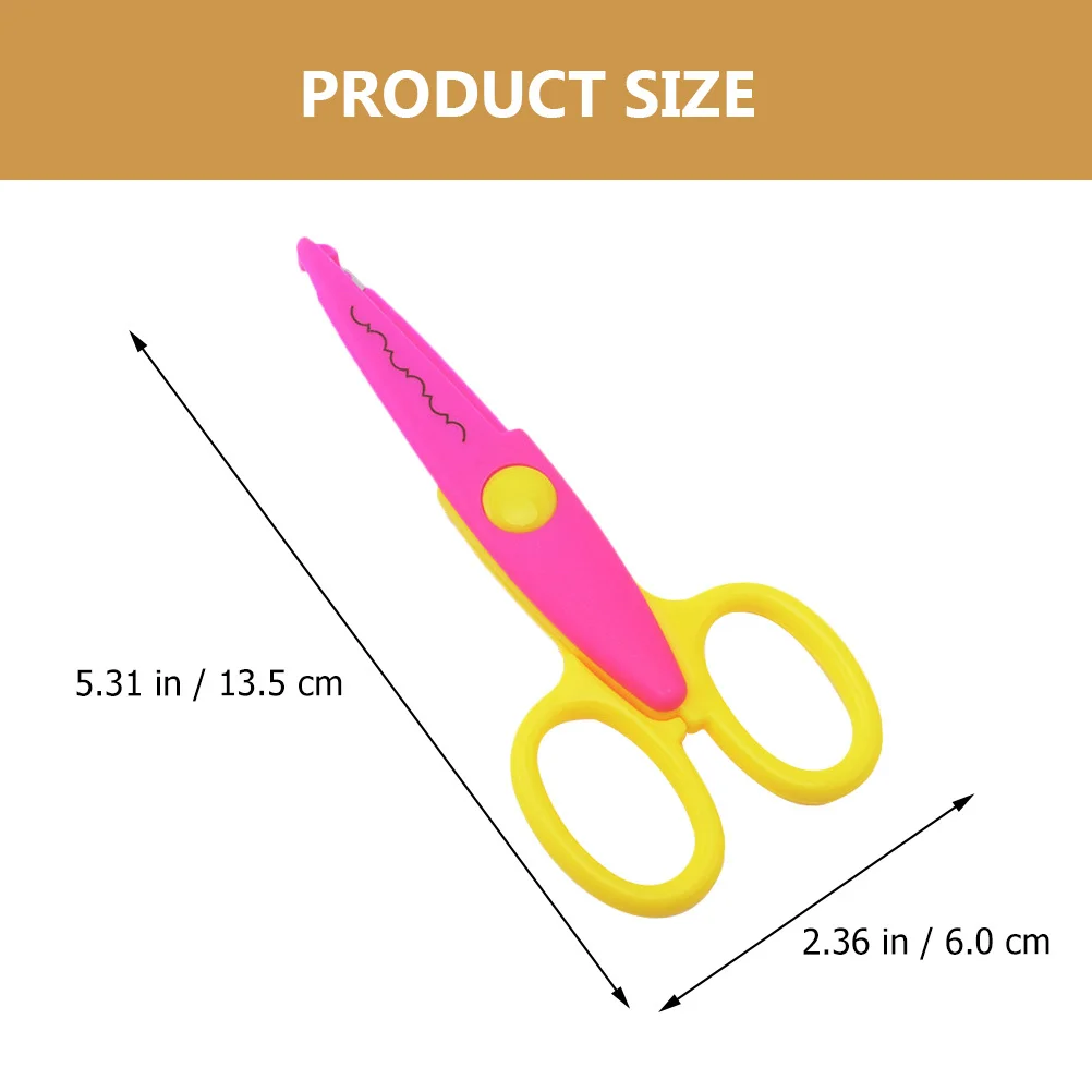 9Pcs Creative Embroidery Scissors Handmade Lace Craft Scissors for Kids Safe Edged Small Cutting Tool for Scrapbooking Classroom