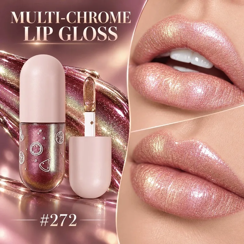 Capsule Lip Gloss Lipstick Pearlescent Shimmer Liquid Lip Glaze Long Lasting Nourishing Glossy Full Lips Not Fading Lips Makeup