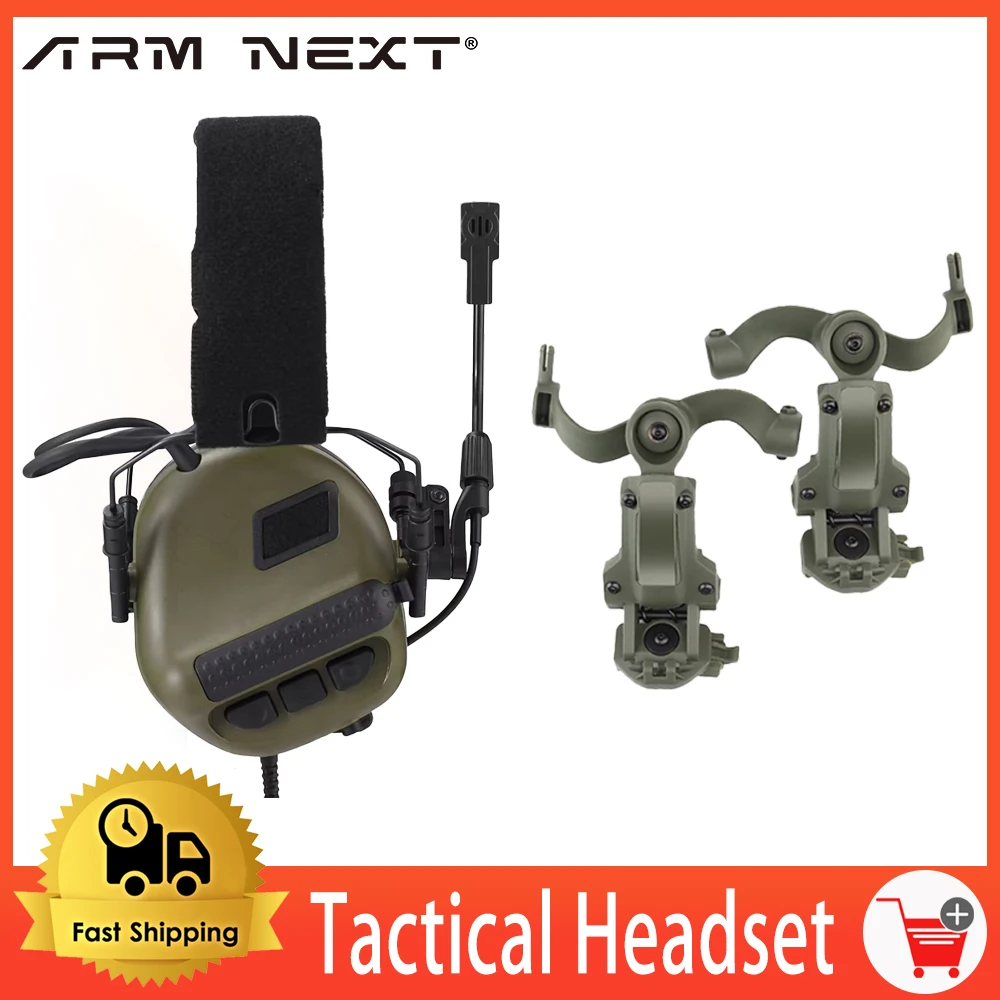 Tactical Headset Protection Noise Earmuff Microphone Military Headphone Shooting Hunting Ear Protection Earphones