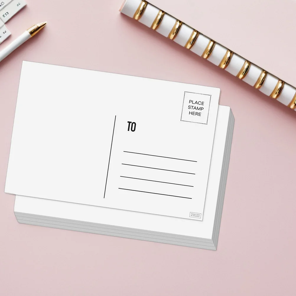 

50 листов пустые открытки, крафт-картон для рукописного ввода, чернильные маркеры, краска, творческие проекты «сделай сам», дорожные журналы, офис