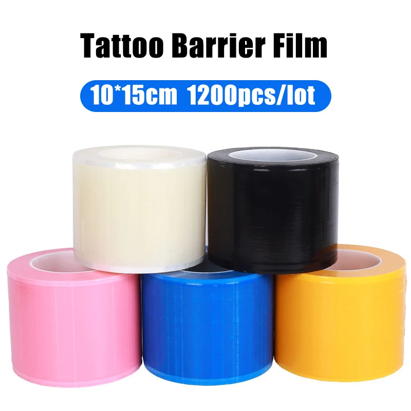 1200pcs Waterproof Tattoo Barrier Film Pro Disposable Tattoo Clear Wrap Membrane Anti-fouling Film Adhesive Bandage