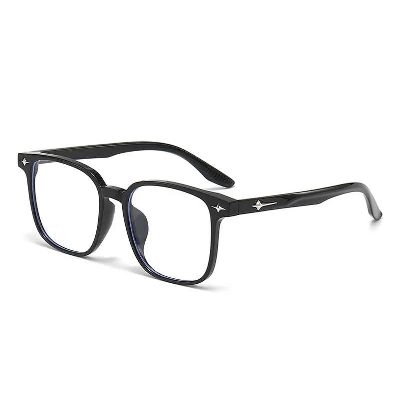 New large frame versatile glasses frame fashionable anti-blue light no-prescription glasses casual trendy photochromic literary