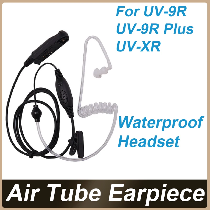 

Водонепроницаемая Акустическая трубка BAOFENG, гарнитура, наушники, подходящие для UV-9R UV-9R Plus, двусторонняя радиосвязь, легкая акустическая Воздушная трубка