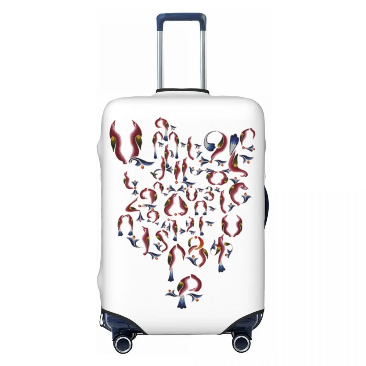 

Fashion Armenian Alphabet Art Luggage Cover Protector Washable Travel Suitcase Covers