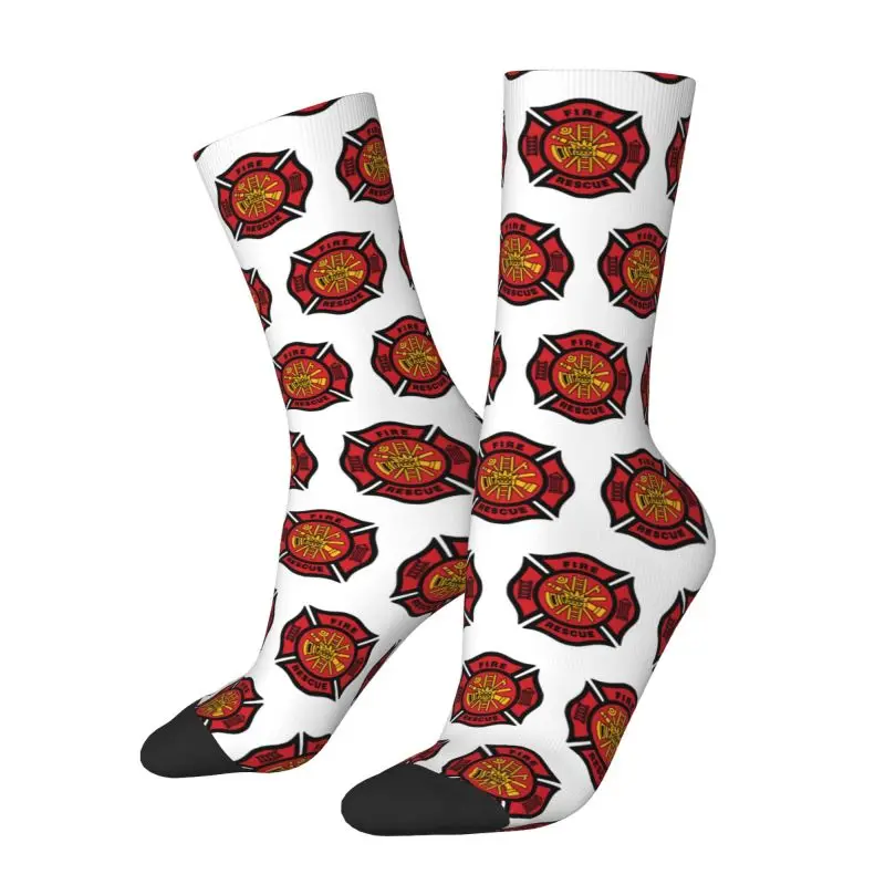 Funny Fire Rescue Firefighter Best Socks Men Women Warm 3D Printed Sports Football Socks