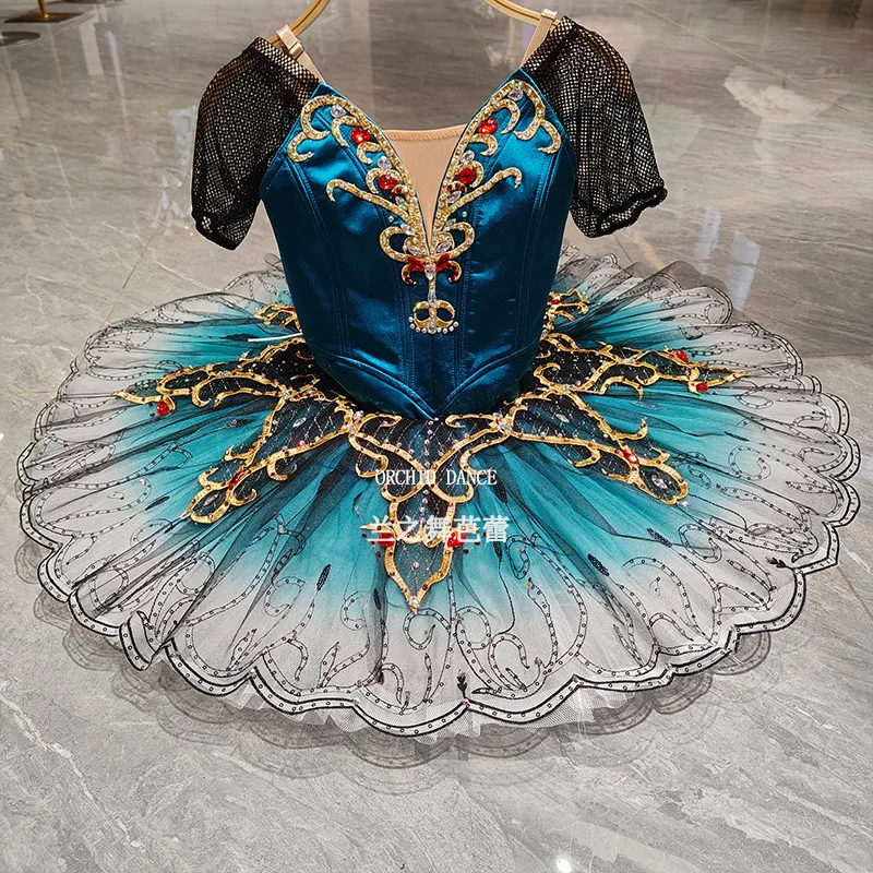 BT250672 Profesjonalne, szyte na miarę, w dowolnym kolorze, kostiumy baletowe tutu dla dzieci, dziewcząt, kobiet i dorosłych, niebieskie