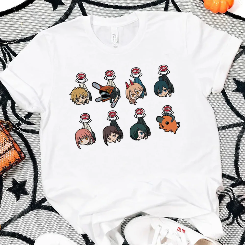 Chainsaw Man top tees girl gothic scene  y2k cheap jojifuku t shirt y2k gothic Psychedelic