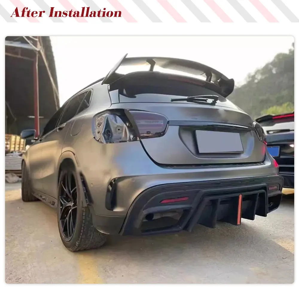 Car Rear Roof Spoiler Wing Lip For Benz X156 GLA250 GLA45 2013-2018 Real Carbon Fiber Car Rear Window Roof Spoiler Wing