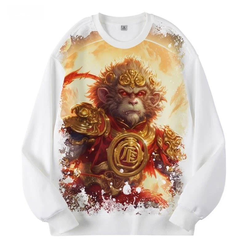 جديد وصول الشمبانزي القرد نمط جولة Ne البلوز 3D الطباعة الرقمية الرجال Jaet مريحة Fce اصطف هوديي