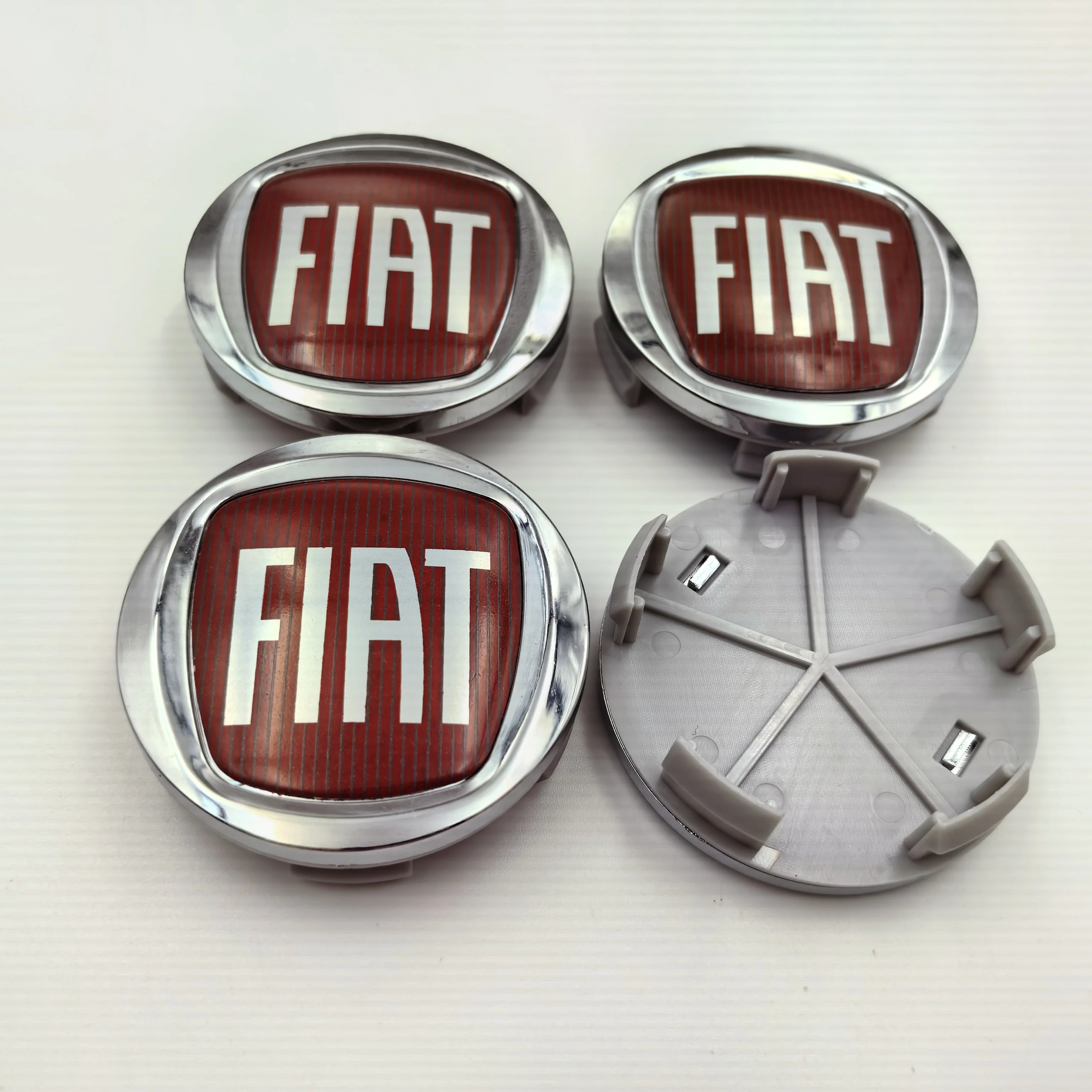4PCS Auto Radnabenkappen Abdeckung 60mm Durchmesser Fiat Zubehör Radnabenabdeckkappen