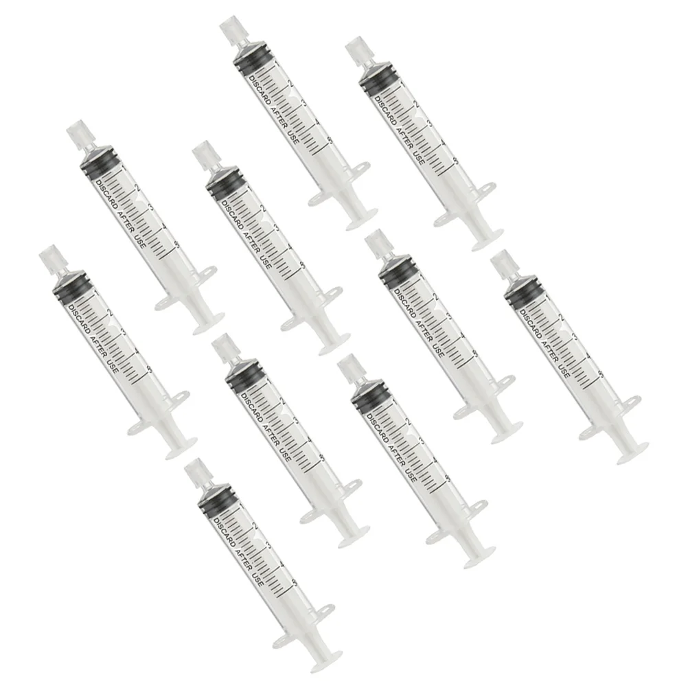 

10 Pcs 5ML Plastic Syringe Liquid Measuring Travel Bottles Sub-packaging Dispenser Tool Essential Oil Refill Needleless