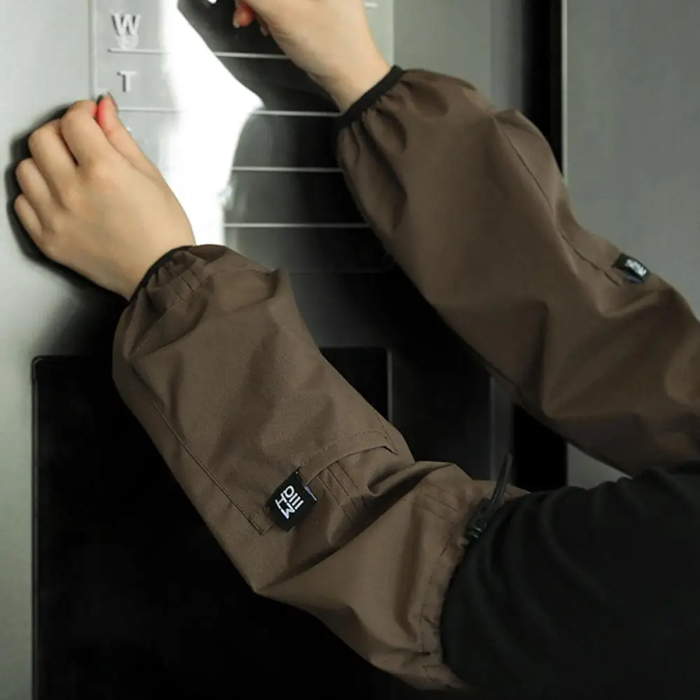 

1 пара модной рабочей одежды с карманами, масляные водонепроницаемые нарукавники, защита от грязи, удлиненные нарукавники, защитные рукава