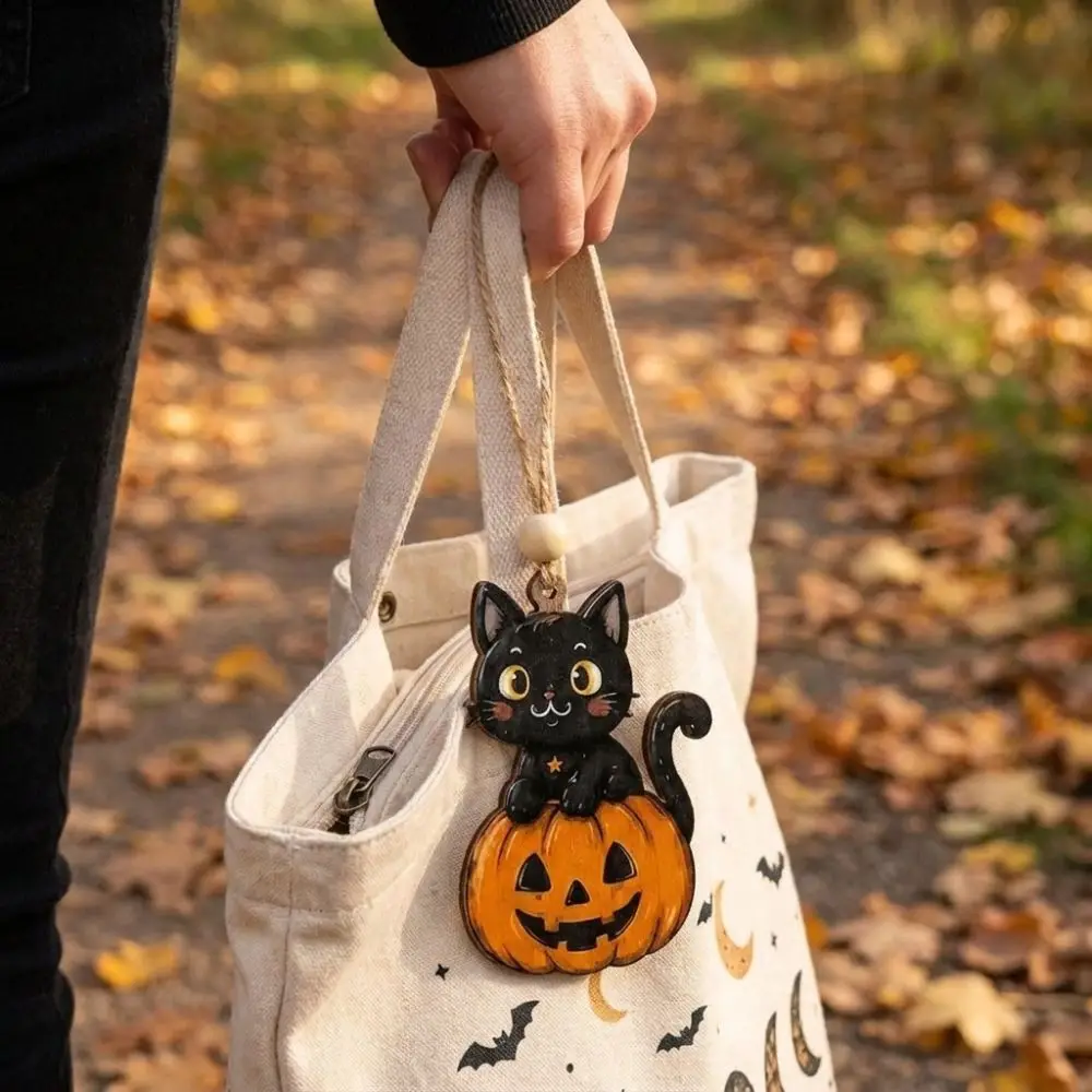 Gothic Style Halloween Hanging Ornament Vintage Pumpkin Halloween Tree Hanging Ghost Pattern Cartoon Pattern