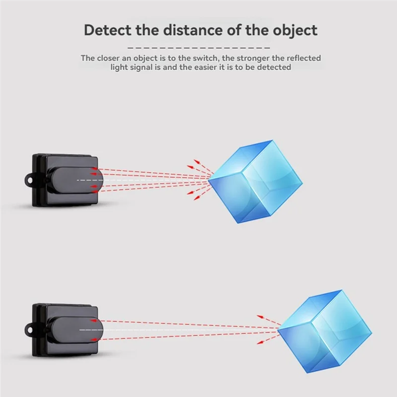 

SUNRI-DC 5V Infrared Photoelectric Induction Switch Advertising Machine Active Diffuse Reflection Proximity Sensor Module