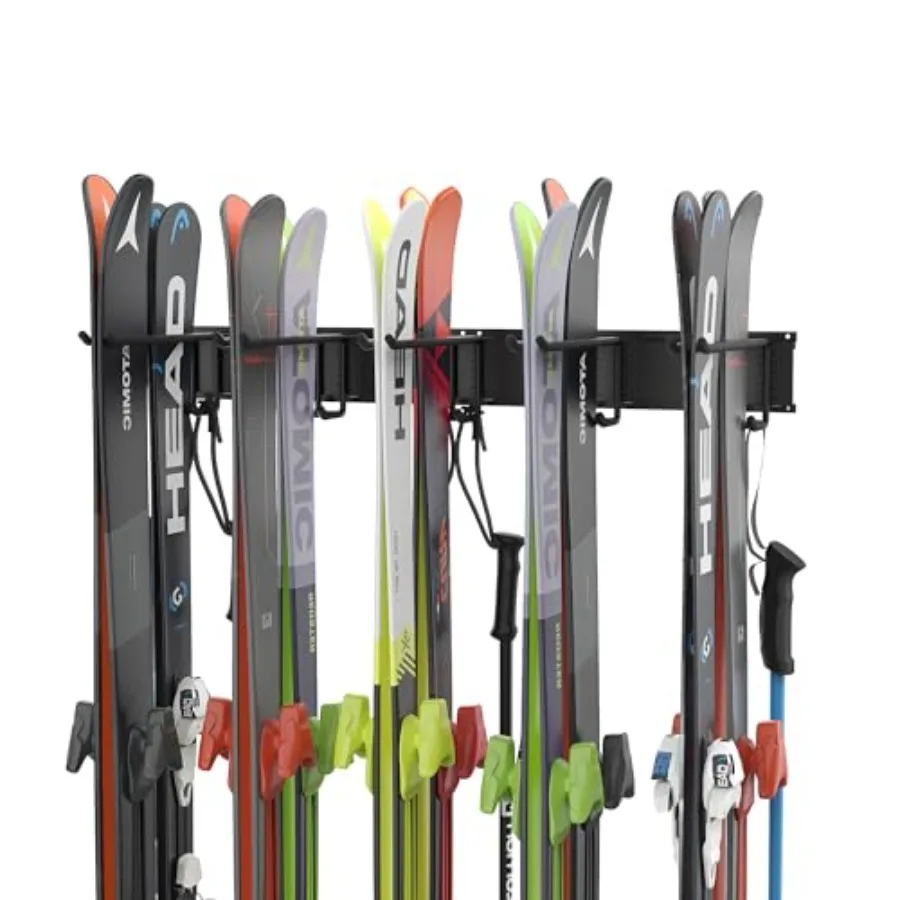 

Ski Rack Wall Mounted Ski Stora for Gara Stora Orgazer System 10 Pairs of Skis older for ome Sed olds Up to 300ls