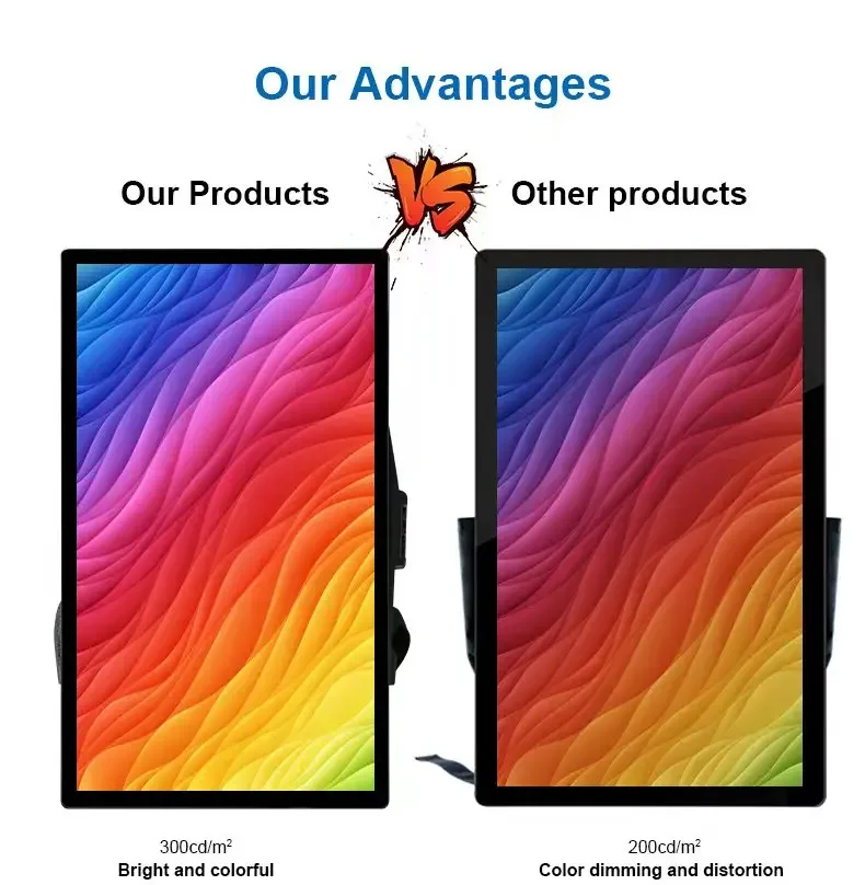 21.5' Portable Outdoor Advertising Backpack LCD Screen Display High Brightness Multimedia Player with Android 11 for Business Tr