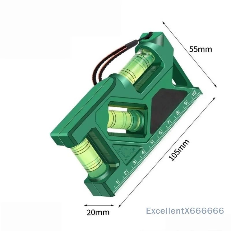 Mini Level Gauge High-precision Horizontal Vertical Measure Metric Ruler Protractor 1Pcs Home Portable Magnetic Level Gauge