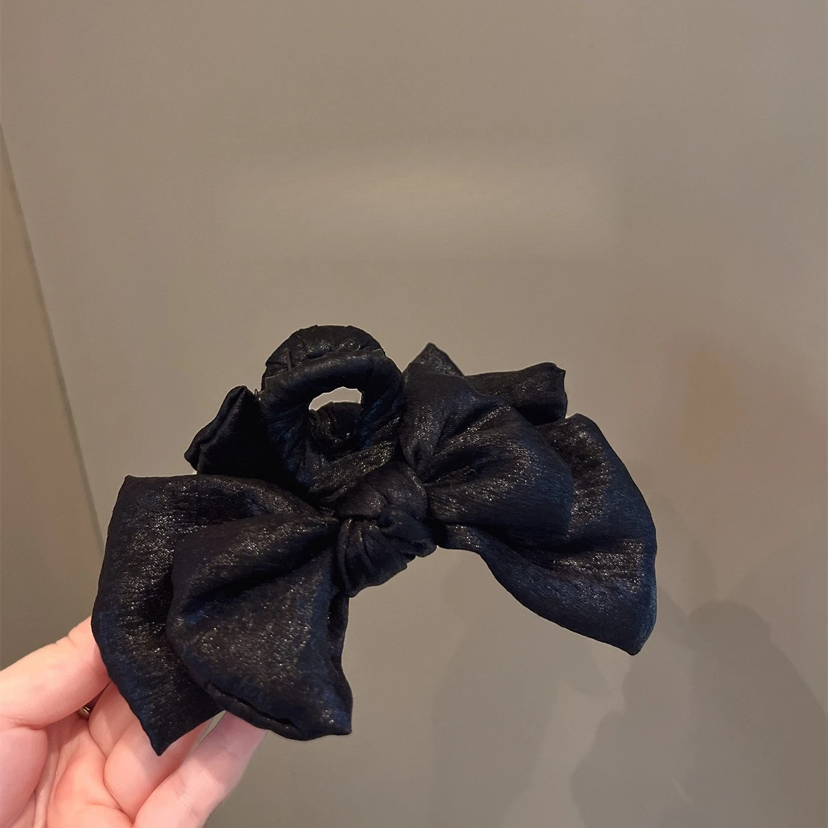 Soft Satin Bow Hair Claw Clip 2025 New French Premium Design for Women Back of Head Daily Use Lightweight Non Slip