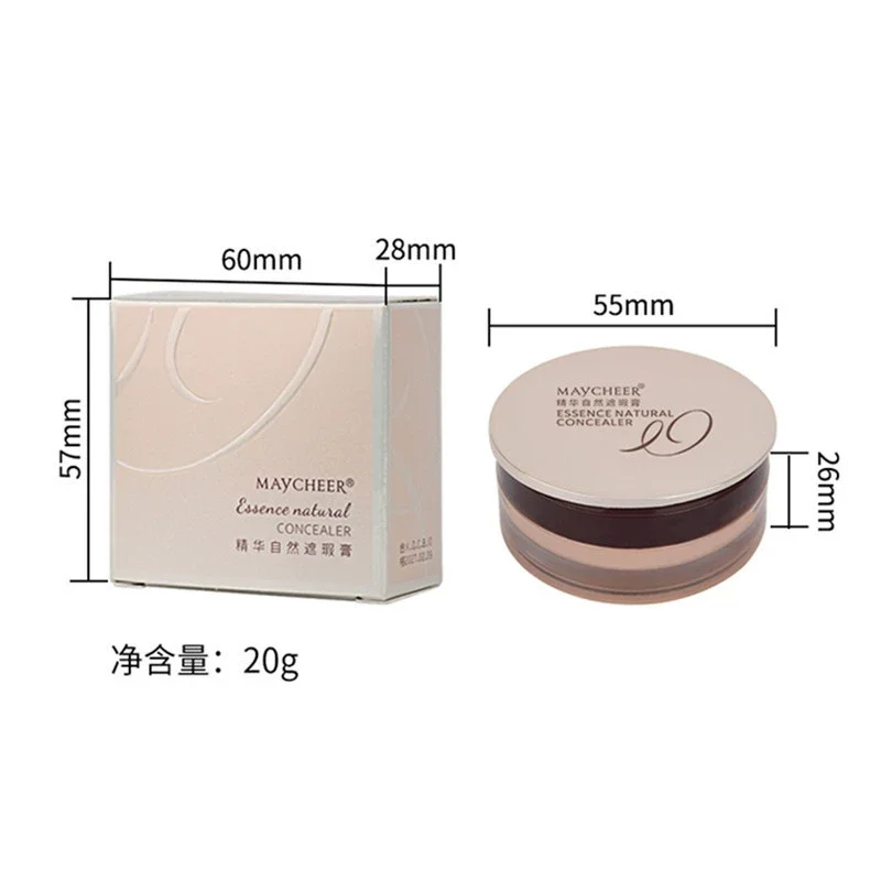 Corrector suave y sedoso para cubrir manchas, acné, ojeras, tatuajes, cicatrices, base en crema, resistente al agua, corrector fuerte a prueba de sudor