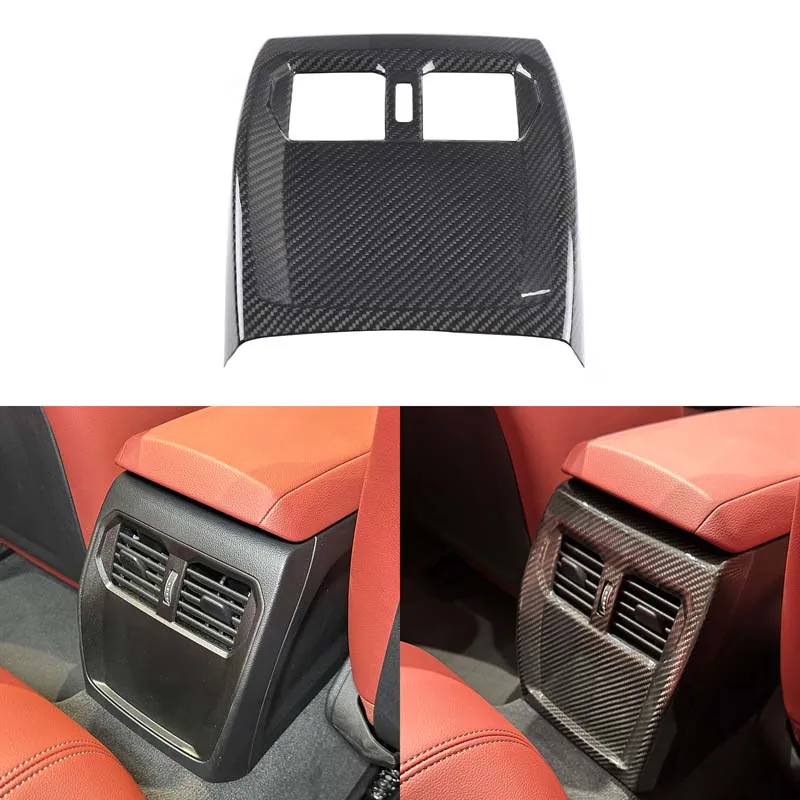 

For BMW 4 Series 425i M Sport 2024+ car interior modification accessories ABS carbon fiber rear air conditioning vent frame
