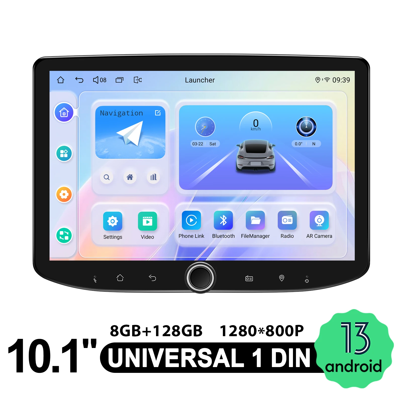 JOYING 10.1“Car Stereo Radio with Volume Knob Wireless CarPlay& Android Auto 1280x800 HD Touchscreen Multimedia Player