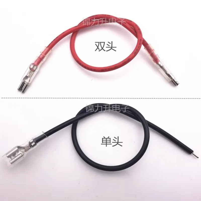 10pcs Single/Double Spring Wire Terminal, 2.8mm/4.8mm/6.3mm Plug with Sheath Connection Wire