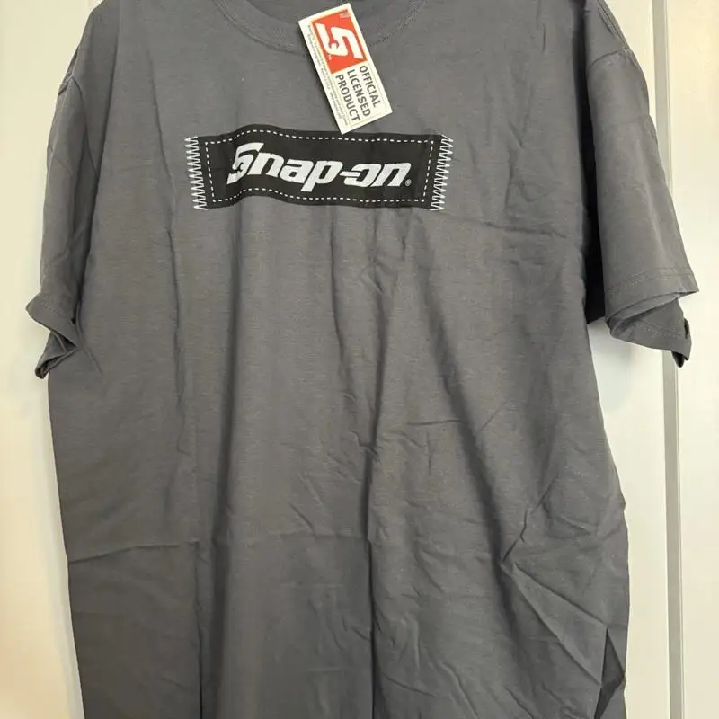 Snap On Tools Grey T Shirt With Black Patch Logo Size Large New Tags