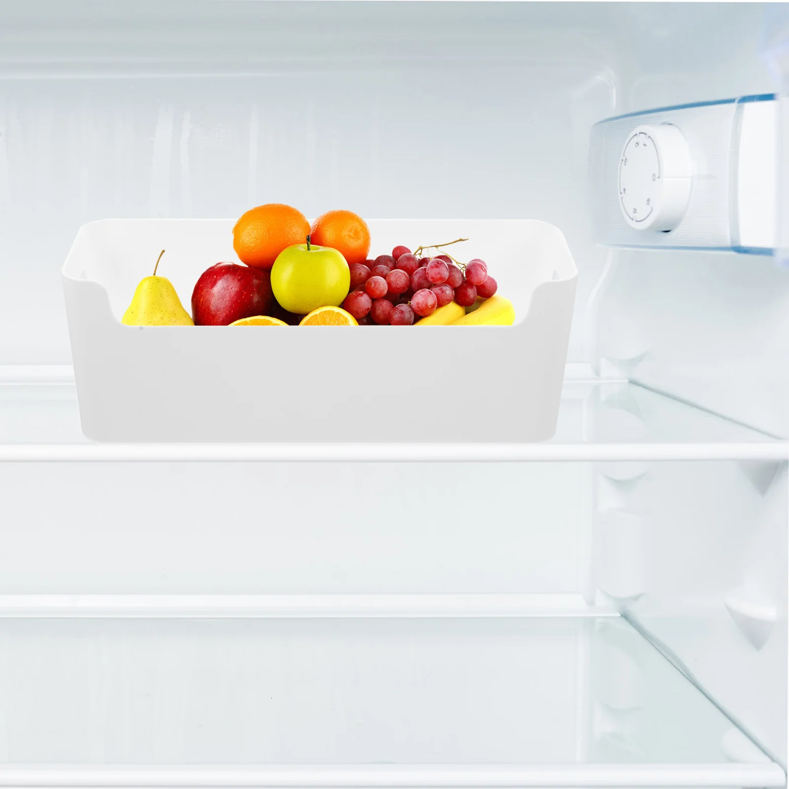 

3pcs Fridge Organizer Egg Holder Vegetable Storage Container Fruit Meat Transparent Design Portable Side Door Sizing S Fridge