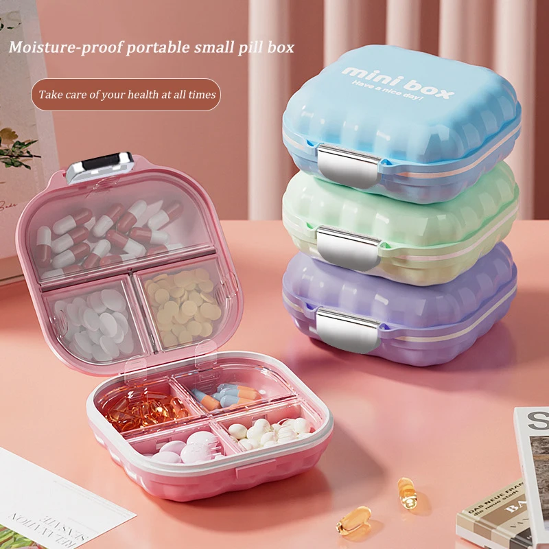 Mini Medicine Box for Three Meals a Day, Portable Medicine Dispenser for Seven Days a Week, Sealed Waterproof Portable Case
