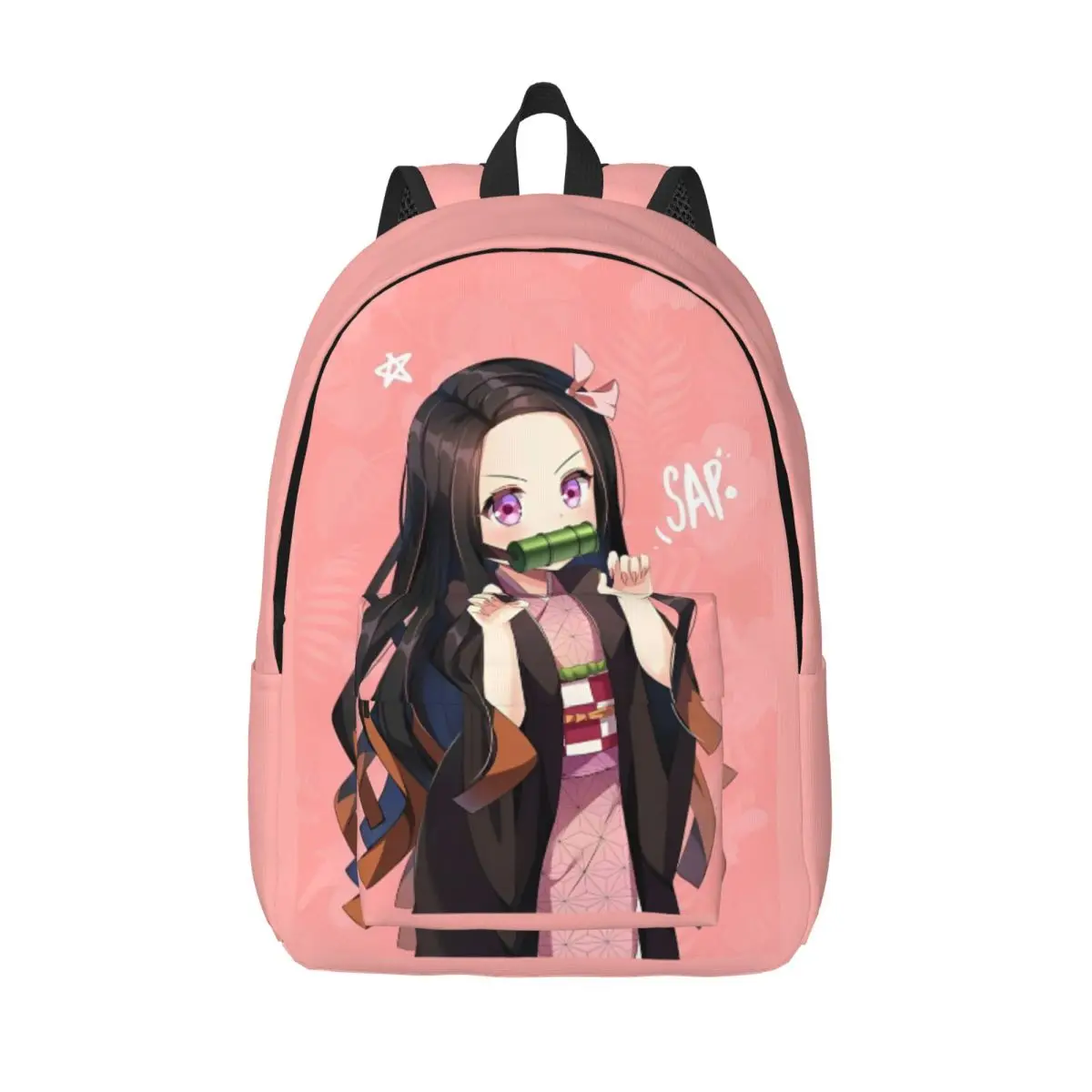 Demon Slayer Anime Nezuko Kamado Zaino per uomo Donna Casual Studente Escursionismo Viaggio Zaino Borsa a tracolla per laptop con tasca
